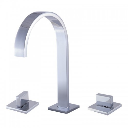ALFI brand AB1336-PC Polished Chrome Gooseneck Widespread Bathroom Faucet