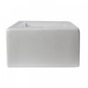 ALFI brand AB108 Small White Modern Rectangular Wall Mounted Ceramic Bathroom Sink Basin