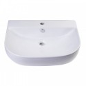 ALFI brand AB111 24" White D-Bowl Porcelain Wall Mounted Bath Sink