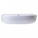 ALFI brand AB111 24" White D-Bowl Porcelain Wall Mounted Bath Sink