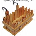 ALFI brand AB1139 61" Free Standing Cedar Wooden Bathtub with Fixtures & Headrest