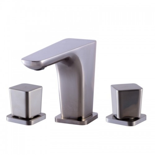 ALFI brand AB1782-BN Brushed Nickel Widespread Modern Bathroom Faucet