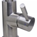 ALFI brand AB2028-BSS Solid Brushed Stainless Steel Single Hole Pull Down Kitchen Faucet