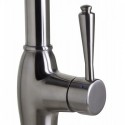 ALFI brand AB2043-BSS Traditional Solid Brushed Stainless Steel Pull Down Kitchen Faucet