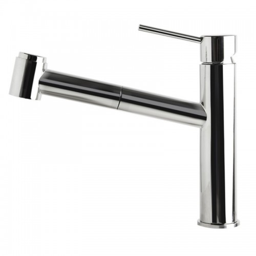 ALFI brand AB2203-PSS Polished Stainless Steel Kitchen Faucet /w Pull-Out Spray