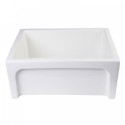 ALFI brand AB2418ARCH-B 24" Biscuit Arched Apron Thick Wall Fireclay Single Bowl Farm Sink