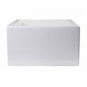 ALFI brand AB2418ARCH-B 24" Biscuit Arched Apron Thick Wall Fireclay Single Bowl Farm Sink