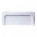 ALFI brand AB2418ARCH-W 24" White Arched Apron Thick Wall Fireclay Single Bowl Farm Sink