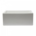 ALFI brand AB2418HS-W 24 inch White Reversible Smooth / Fluted Single Bowl Fireclay Farm Sink