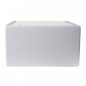 ALFI brand AB2418SB-B 24" Biscuit Smooth Thick Wall Fireclay Single Bowl Farm Sink