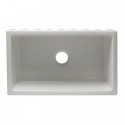 ALFI brand AB3018HS-W 30 inch White Reversible Smooth / Fluted Single Bowl Fireclay Farm Sink