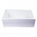 ALFI brand AB3018SB-W 30" White Smooth Apron Solid Thick Wall Fireclay Single Bowl Farm Sink