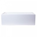 ALFI brand AB3018SB-W 30" White Smooth Apron Solid Thick Wall Fireclay Single Bowl Farm Sink