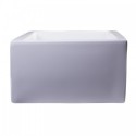 ALFI brand AB3018SB-W 30" White Smooth Apron Solid Thick Wall Fireclay Single Bowl Farm Sink