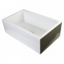 ALFI brand AB3018UM-B 30" x 18" Undermount Biscuit Fireclay Kitchen Sink
