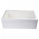 ALFI brand AB3018UM-B 30" x 18" Undermount Biscuit Fireclay Kitchen Sink