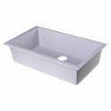 ALFI brand AB3020UM-W White 30" Undermount Single Bowl Granite Composite Kitchen Sink