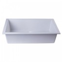 ALFI brand AB3020UM-W White 30" Undermount Single Bowl Granite Composite Kitchen Sink