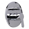 AB3101-PC Polished Chrome Shower Valve Mixer with Rounded Lever Handle and Diverter