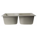 ALFI brand AB3220DI-B Biscuit 32" Drop-In Double Bowl Granite Composite Kitchen Sink