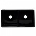 ALFI brand AB3318DB-BG 33 inch Black Reversible Double Fireclay Farmhouse Kitchen Sink