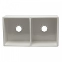 ALFI brand AB3318DB-W 33 inch White Reversible Double Fireclay Farmhouse Kitchen Sink