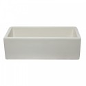 33" Biscuit Smooth Apron Solid Thick Wall Fireclay Single Bowl Farm Sink