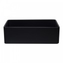 ALFI brand AB3320SB-BM 33 inch Black Reversible Single Fireclay Farmhouse Kitchen Sink