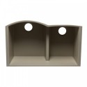 ALFI brand AB3320UM-B Biscuit 33" Double Bowl Undermount Granite Composite Kitchen Sink