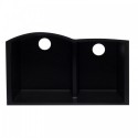 ALFI brand AB3320UM-BLA Black 33" Double Bowl Undermount Granite Composite Kitchen Sink