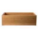 ALFI brand AB3321 33" Double Bowl Bamboo Kitchen Farm Sink