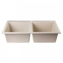 ALFI brand AB3420DI-B Biscuit 34" Drop-In Double Bowl Granite Composite Kitchen Sink