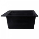 ALFI brand AB3420DI-BLA Black 34" Drop-In Double Bowl Granite Composite Kitchen Sink