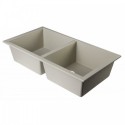 ALFI brand AB3420UM-B Biscuit 34" Undermount Double Bowl Granite Composite Kitchen Sink