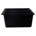 ALFI brand AB3420UM-BLA Black 34" Undermount Double Bowl Granite Composite Kitchen Sink