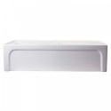 ALFI brand AB3918ARCH-B 39" Biscuit Arched Apron Thick Wall Fireclay Double Bowl Farm Sink