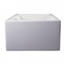 ALFI brand AB3918ARCH-B 39" Biscuit Arched Apron Thick Wall Fireclay Double Bowl Farm Sink