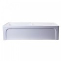 ALFI brand AB3918ARCH-W 39" White Arched Apron Thick Wall Fireclay Double Bowl Farm Sink