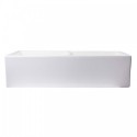 ALFI brand AB3918DB-B 39" Biscuit Smooth Apron Thick Wall Fireclay Double Bowl Farm Sink