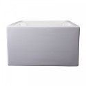 ALFI brand AB3918DB-B 39" Biscuit Smooth Apron Thick Wall Fireclay Double Bowl Farm Sink