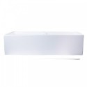 ALFI brand AB3918DB-W 39" White Smooth Apron Thick Wall Fireclay Double Bowl Farm Sink