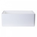 ALFI brand AB505-W White 26" Contemporary Smooth Apron Fireclay Farmhouse Kitchen Sink