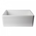 ALFI brand AB506-W White 26" Decorative Lip Apron Single Bowl Fireclay Farmhouse Kitchen Sink