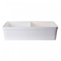 ALFI brand AB512-B Biscuit 32" Double Bowl Lip Apron Fireclay Farmhouse Kitchen Sink with 1 3/4" Lip