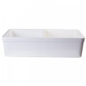 ALFI brand AB512-W White 32" Double Bowl Lip Apron Fireclay Farmhouse Kitchen Sink with 1 3/4" Lip