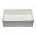 ALFI brand AB532-B 33" Biscuit Single Bowl Fluted Apron Fireclay Farm Sink