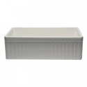 ALFI brand AB532-B 33" Biscuit Single Bowl Fluted Apron Fireclay Farm Sink