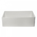 ALFI brand AB533-W 33" White Smooth Apron Single Bowl Fireclay Farm Sink