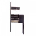 ALFI brand AB6801-BN Brushed Nickel Modern Square Pressure Balanced Shower Mixer with Diverter