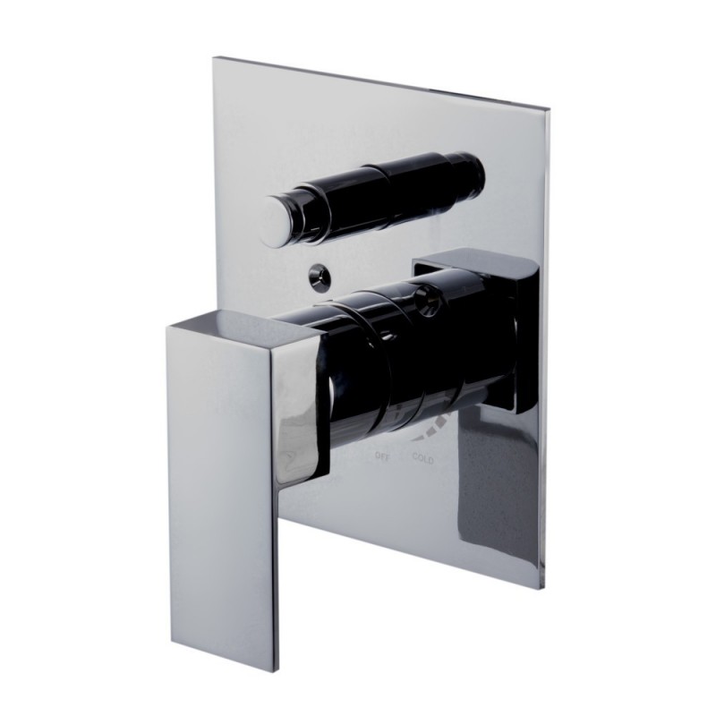 ALFI brand AB6801-PC Polished Chrome Modern Square Pressure Balanced Shower Mixer with Diverter